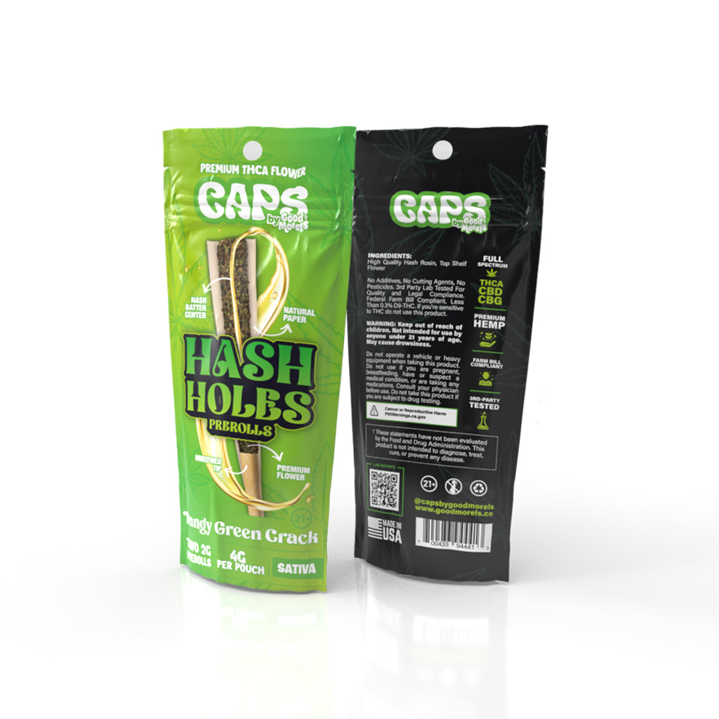 CAPS Hash Holes THC-A 2G PRE-ROLLS [2PZ - 2G]