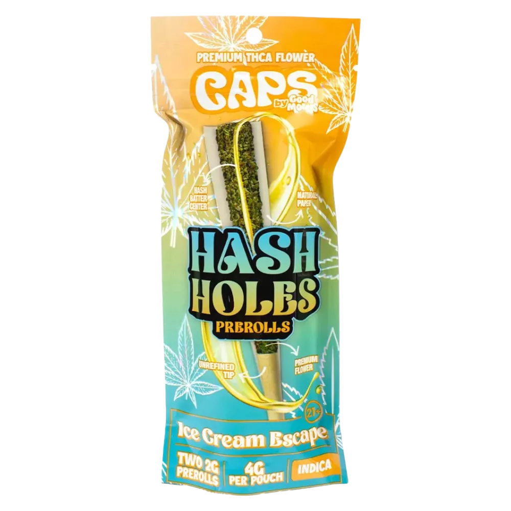 CAPS Hash Holes THC-A 2G PRE-ROLLS [2PZ - 2G]